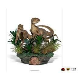 Jurassic Park Deluxe Art Scale socha 1/10 Just The Two Raptors 20 cm - Poškodené balenie !